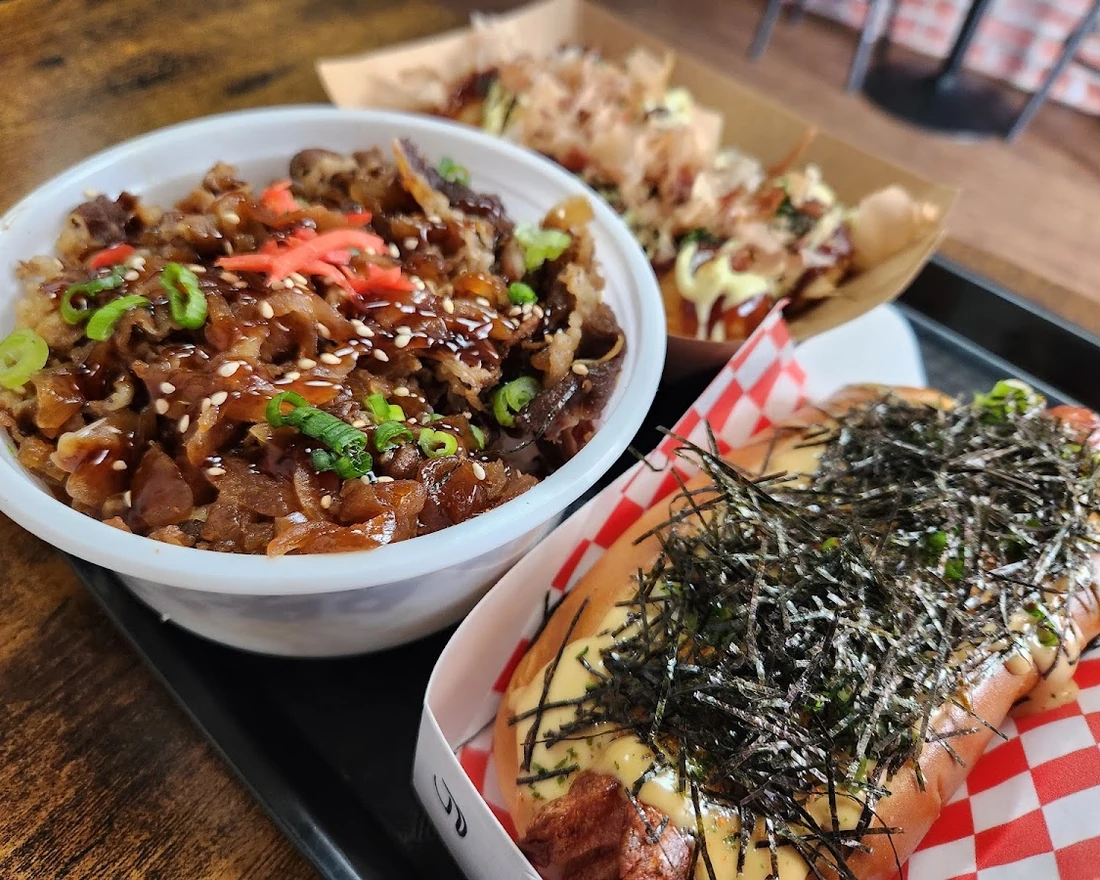 Classic takoyaki with takoyaki sauce, Japanese mayo and bonito flakes in Calgary