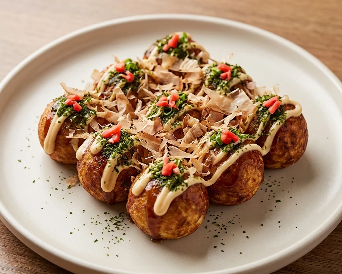 Crab and Cheese Takoyaki at Takoyami Japanese Street Foods in Calgary, AB