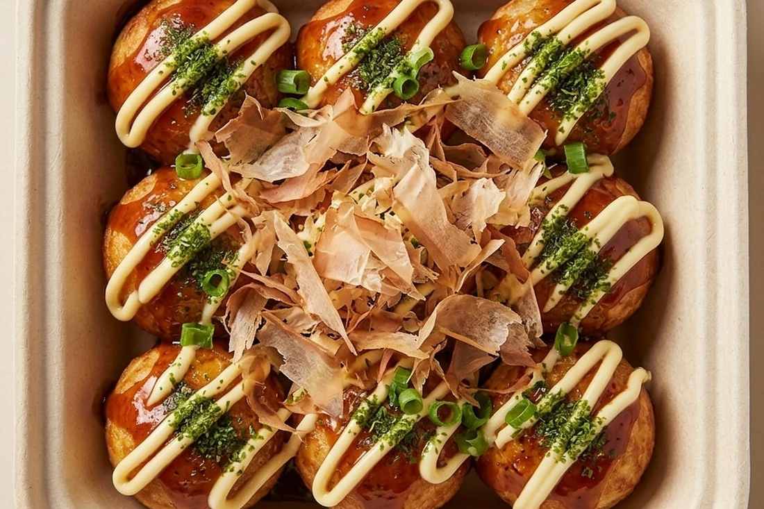Ultimate Takoyaki loaded with crab, shrimp, cheese and quail egg in Calgary NE